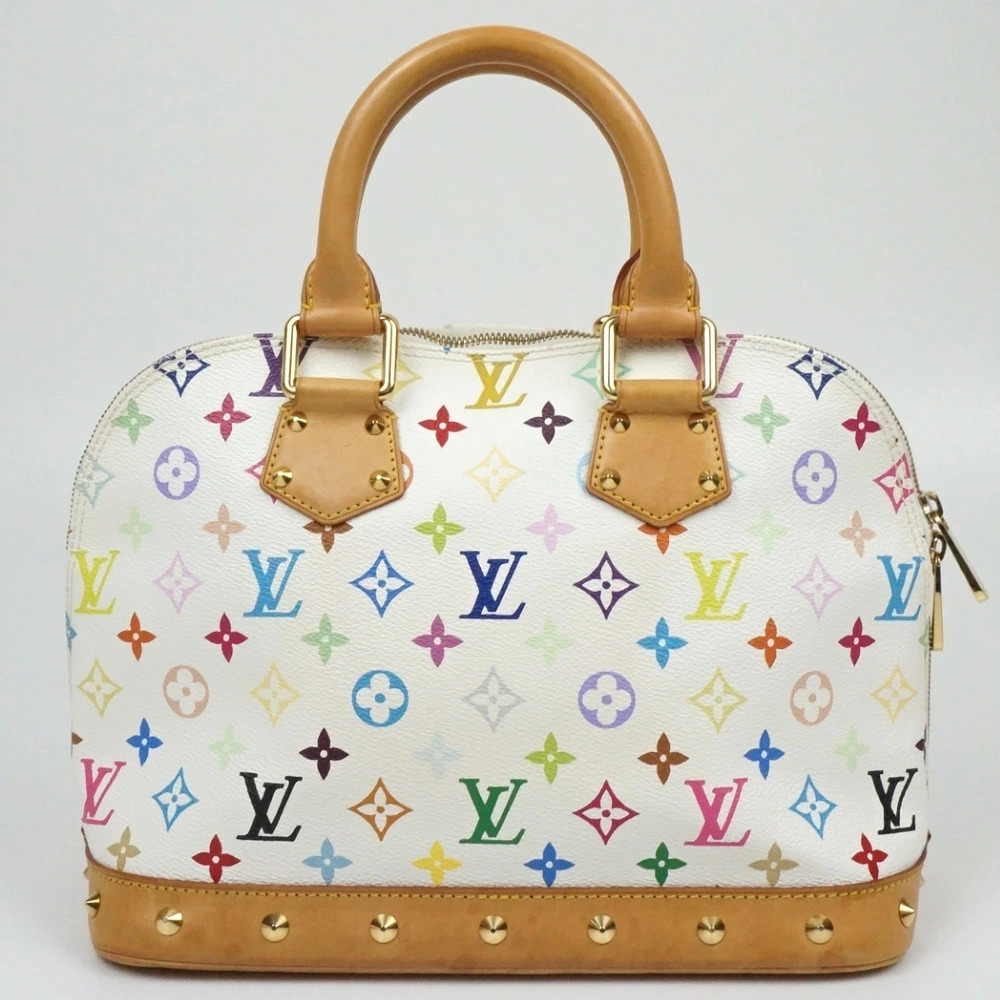 LOUIS VUITTON Alma Monogram Multicolor Canvas White Handbag